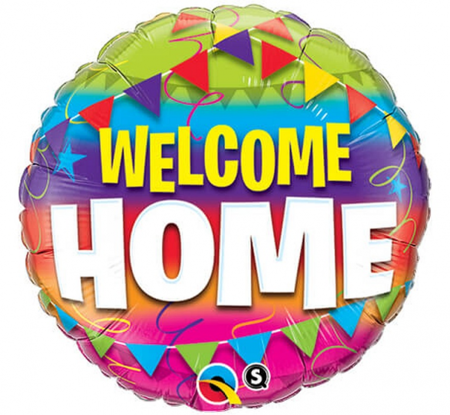 Balon foliowy 18" QL CIR - "Welcome Home Pennents"