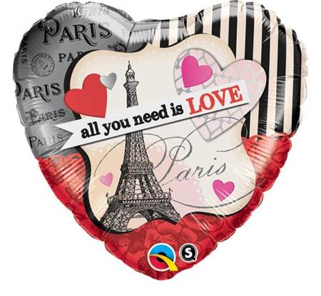 Balon foliowy 18" QL HRT "All You Need Is Love"