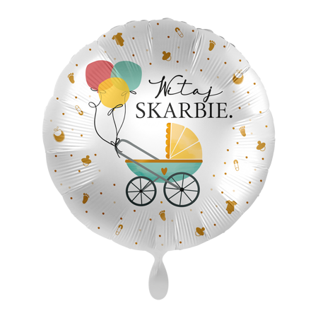 Balon foliowy 18" Witaj Skarbie - Baby Buggy