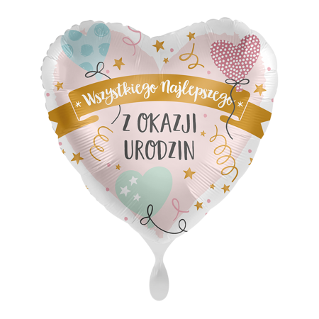 Balon foliowy 18" Wszystkiego Najlepszego - Celebrate Pastel