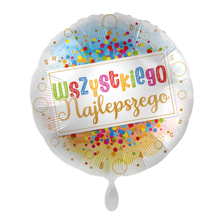 Balon foliowy 18" Wszystkiego Najlepszego - Colourful Birthday