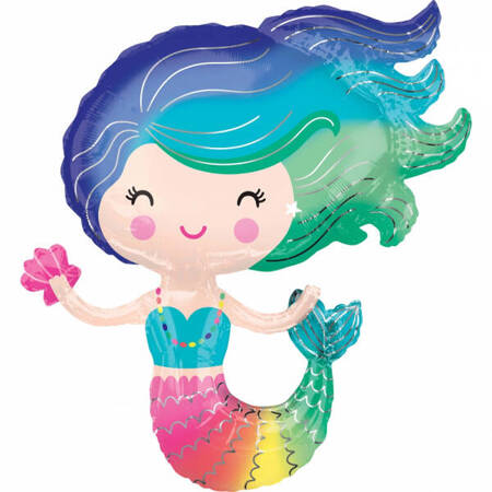 Balon foliowy Colorful Mermaid  73 cm x 76 cm