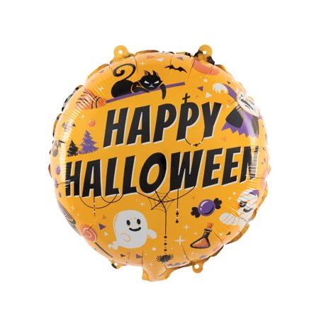 Balon foliowy Happy Halloween kot i spółka 45cm