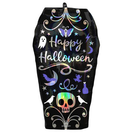 Balon foliowy Iridescent Coffin  38 cm x 68 cm