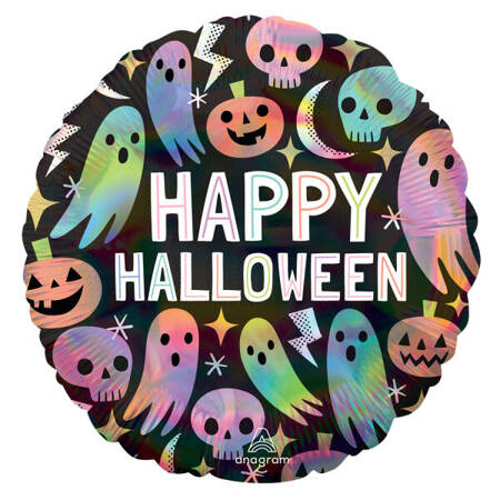 Balon foliowy Iridescent Pastel Halloween Holographic, 18"