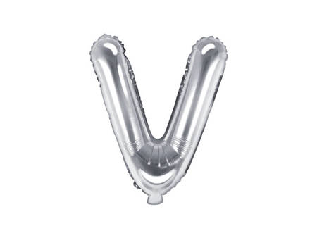 Balon foliowy Litera ''V'', 35cm, srebrny