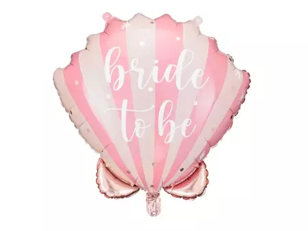 Balon foliowy Muszelka Bride to be, 52x50 cm, mix