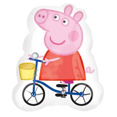 Balon foliowy Peppa na rowerku 27x24"