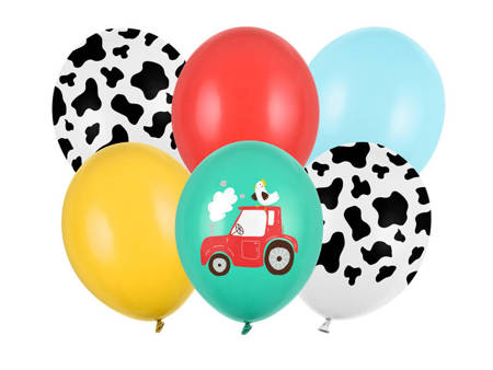 Balony 30 cm, Farma, 6 szt