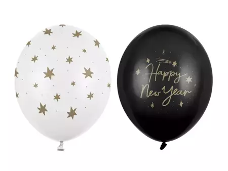 Balony 30 cm, Happy New Year, mix