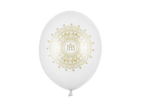 Balony 30cm, IHS, Metallic Pure White