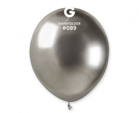 Balony AB50 shiny 5" - srebrne 89/ 100 szt.