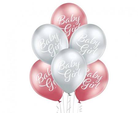 Balony Baby Girl, 6 szt.