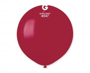 Balony G150 pastel 19" - bordowe 47/ 25 szt.