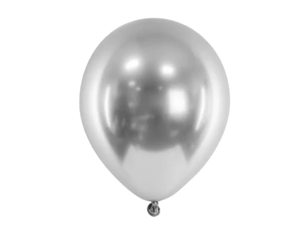 Balony Glossy, 46 cm, srebrny, 18"