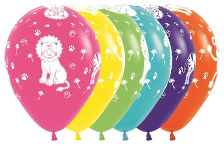 Balony Jungle Animals - Fashion Assortment 12",25 szt