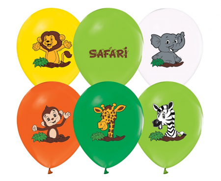 Balony Safari, 12"/ 5 szt.