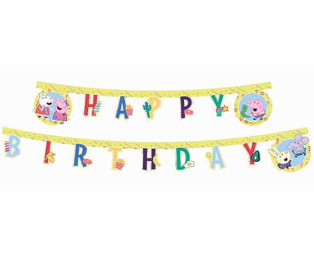 Banner Peppa Pig - Happy Birthday, 230 cm