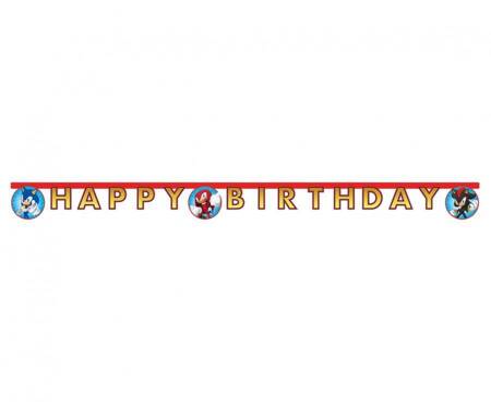 Banner Sonic - Happy Birthday