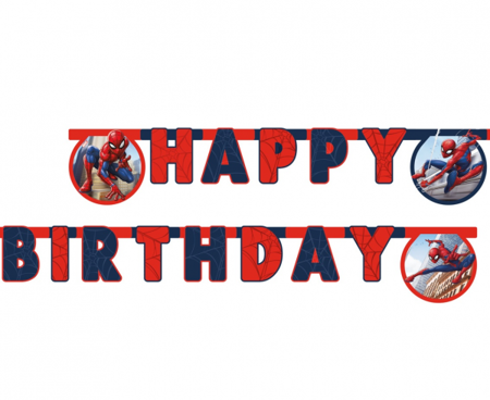 Banner "Spiderman Crime Fighter" - Happy Birthday