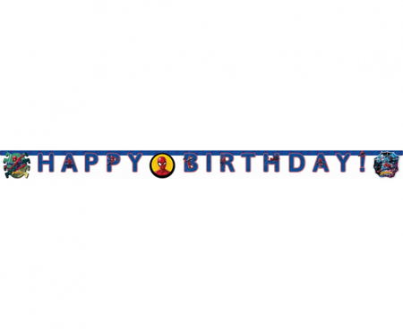 Banner "Spiderman Team Up - Happy Birthday"