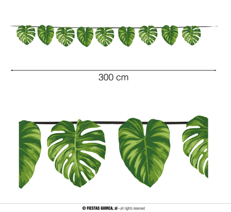 Girlanda Tropikalne liście, 3m