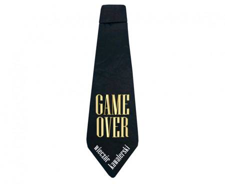 Krawat Game Over - B&G Party, 10x32 cm