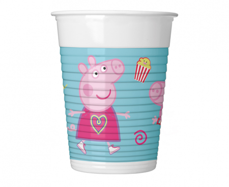 Kubeczki plastikowe Peppa Pig Messy Play, 200 ml, 8 szt. 