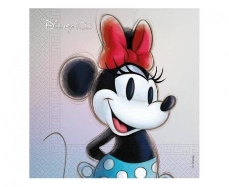 Serwetki papierowe Disney 100 - Minnie, 33x33 cm, 20 szt.