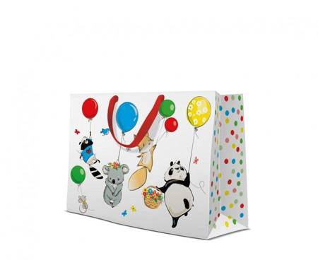 Torebka prezentowa PAW Animals Party, 34x27x13 cm